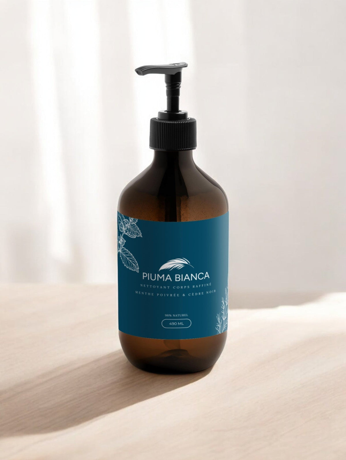 Nettoyant Corps - Menthe Poivrée & Cèdre Noir - Piuma Bianca